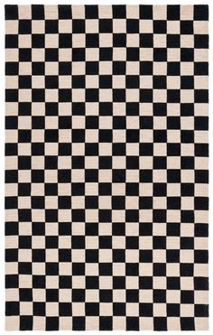 Safavieh Msr4760 Chelsea Hand Tufted Contemporary Rug Black / Beige 4' x 6 Desk Essentials, Checkered Rug, Checkerboard Pattern, Green Gifts, Outdoor Dining Set, White Rug, Hand Tufted Rugs, Indoor Rugs, Wall Artwork