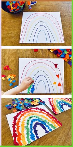 this rainbow art project is perfect for kids to make