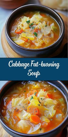 This Cabbage Fat-Burning Soup is a hearty, low-calorie dish packed with nutritious vegetables. It's designed to be filling and satisfying, making it a great addition to a weight loss plan or a healthy meal option. Fat Burning Cabbage Soup, Cabbage Fat Burning Soup, Low Calorie Soup Recipe, Cabbage Health Benefits, Cabbage Benefits, Cabbage Vegetable, Low Calorie Vegetables, Fat Burning Soup, Low Calorie Soup