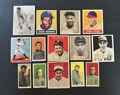 a collection of baseball cards from the 1950's and early 1960s's,