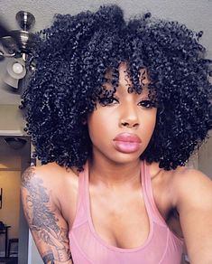 Coily Natural Hair, Big Natural Hair, Quick Natural Hair Styles, How To Grow Natural Hair, Natural Hair Community, Natural Curls Hairstyles, Fringe Hairstyles, Defined Curls