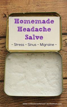 Headache Salve, Migraine Headaches, Oil Uses, Diy Health, Young Living Essential Oils