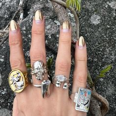 Enamel Rings, Wisdom Tooth, Tooth Ring, Vip Card, Wisdom Teeth, Pretty Hands, East Village, Stacked Jewelry, Gold Brass