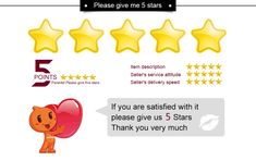 five stars are on the screen to show how many people can use it for their customer satisfaction