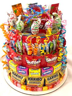 a cake made out of candy and candies