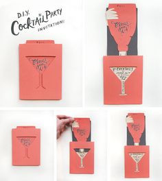 the instructions to make a cocktail card for someone's special occasion or birthday party