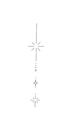 a line drawing of three stars on a white background