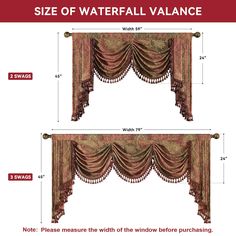 the measurements for a window valance