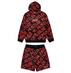 Reason X Hustler Limited Edition Red Black Hoodie & Shorts Set Men’s Medium NWT. Condition is new with tags. Shipped with USPS parcel select ground. Hoodie Shorts, Short Set, Shorts Set, Black Hoodie, Short Sets, Skater Skirt, Limited Edition, Black And Red, Turtle Neck