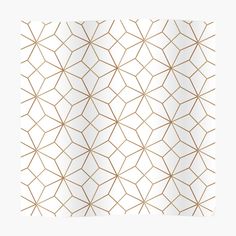 a white and gold geometric pattern poster