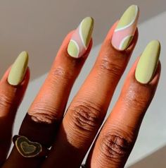 Just about anything goes in March, so long as there's a hint of happy color. Ahead, find over a dozen March manicure ideas to try in the weeks ahead. Wimbledon Nails, Earth Day Nails, March Manicure, Two Tone Nail Designs, March Nail Designs, March Nail, Latest Nails, Two Tone Nails, Emoji Nails