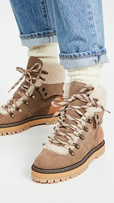 Chloe Boots, Cuff Detail, Biker Boots, See By Chloe, Boots Outfit, Timberland Boots, Chunky Heels, Smooth Leather, Accessories Design