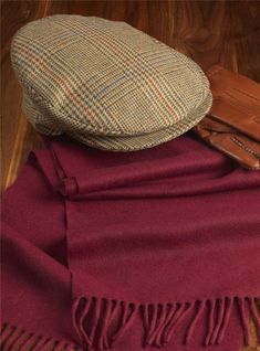 Wool Glen Plaid Helmsley Cap - The Ben Silver Collection Classic Burgundy Hat With Flat Brim, Classic Red Fall Hat, Classic Red Hat For Fall, Classic Burgundy Hat With Curved Brim, Classic Burgundy Hats For Fall, Classic Burgundy Hats For Winter, Classic Burgundy Winter Hat, Classic Red Flat Cap, Red Classic Flat Cap