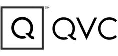 the word qvcc is shown in black and white