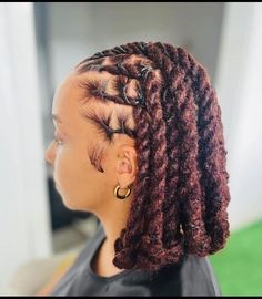 Graduation Loc Hairstyles With Cap, Two Strand Loc Styles For Women, Two Strand Twist Locs, Loc Knots, Dreads Short Hair, Dreadlocks Hair Care, Cornrow Hairstyle, Short Dreadlocks Styles, Dreads Styles For Women