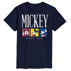 Salute everyone's favorite cartoon mouse with this men's Mickey Mouse tee. ©Disney Salute everyone's favorite cartoon mouse with this men's Mickey Mouse tee. ©Disney FEATURES Crewneck Short sleeveFIT & SIZING Classic fitFABRIC & CARE Solid: cotton, Heather: cotton, polyester Machine wash Imported Size: L Tall. Color: Navy. Gender: male. Age Group: adult. Material: Polyester|Cotton. Blue Mickey Mouse T-shirt For Disney Events, Blue Mickey Mouse Crew Neck T-shirt, Mickey Mouse Shorts, Mickey Mouse T Shirt, Graphic Material, Color Block Tee, Target Clothes, Boys Graphic Tee, Disney Tees