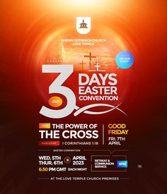 an event poster for the 5th day of easter convention, which is set to be held in