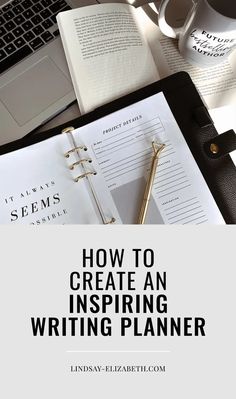 Writing a novel is a big, exciting undertaking. If you find yourself overwhelmed by all the moving parts involved in bringing a book to life and eventually to market, though, you're not alone. Setting up a writing planner can be a huge help. Check out these tips on how to set up a writing planner and ideas on what to include in it. || writing a novel, writing a book, book writing tips, author planner tips, author planner ideas, writing planner ideas, fiction writing, creative writing Writing In Planner Ideas, Book Writing Planner, Writers Notebook Set Up, How To Set Up A Writers Notebook, Writer’s Notebook Ideas, Novel Writing Planner, Writer Planner, Author Notebook, Author Planner