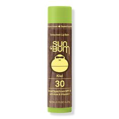 Sunscreen Lip Balm SPF 30 - OG SPF 30 LIP BALM KIWI 0.15OZBenefitsSun Bum's fave SPF Lip BalmEnriched with Aloe and Vitamin EUVA/UVB ProtectionKey IngredientsAloe Vera: A moisture- rich plant known for its cooling, anti-inflammatory properties, and for providing deep hydration for dry, sensitive skinVitamin E: An antioxidant that helps to neutralize free radicals, which are the main cause of premature skin agingFormulated WithoutOxybenzoneOctinoxate - Sunscreen Lip Balm SPF 30 Best Drugstore Lip Gloss, Sun Bum Sunscreen, Lip Balm Flavors, Drugstore Lipgloss, Lip Sunscreen, Daily Sunscreen, Crunchy Granola, Sun Bum, Lip Products