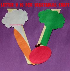 the letter v is for vegetables craft