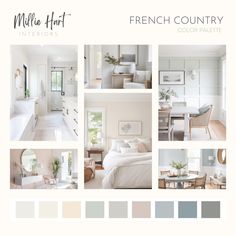 the interior color scheme for a french country home