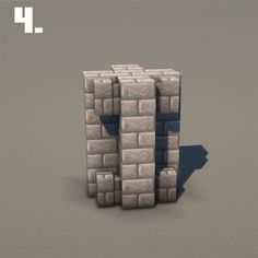 an image of some type of object that looks like it is made out of blocks