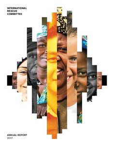 the international committee for women's rights annual report cover is shown in multi - colored squares