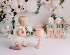 Bohemian 1st Birthday Photoshoot, Pink First Birthday Sets For Spring, Pink And Gold Smash Cake 1st Birthdays, Floral Cake Smash Photography, Mid Year Sale, Baby Decorations, Smash Cake Girl Photoshop, Foto Shoot, Christmas 2022