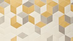 a yellow and grey wallpaper with many squares on the top, bottom and bottom