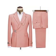 Category:Suits; Embellishment:Buttons,Pocket; Season:Spring,Fall; Fabric:Polyester; Includes:Pants,Jacket; Occasion:Wedding; Fit Type:Tailored Fit; Jacket Buttons:Single Breasted One-button; Jacket Pockets:Straight Flapped; Pattern:Solid Colored; Neckline:Notch; Listing Date:07/19/2023; Production mode:External procurement; Pant Length:; Pants Waist:; Shoulder Width:; Sleeve Length:; Bust:; Hips:; Clothing Length:; Number of Pieces:2 Piece; Design:Classic; Clothing Waist:null Fall Wedding Suits, Prom For Guys, Prom Suits For Men, Tuxedo Shirt Men, Cheap Suits, Womens Basic Tops, Suit Ideas, Mens Outdoor Jackets, Classic Clothing