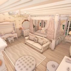 Bedroom Idea In Bloxburg, Room Decor Bedroom Bloxburg, Coquette Bloxburg Room Ideas, Cute Room Bloxburg, Bloxburg House Inspo Bedroom, Bloxburg Fancy House Ideas, Bloxburg Room Designs, Inspo Bloxburg House, Bloxburg Mansion Bedroom