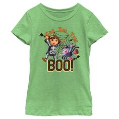 Swiper No Swiping, Spiders For Halloween, Dora And Boots, Nickelodeon Girls, Halloween Friends, Purple Backpack, Girls Graphic Tee, Graphic Tee Design