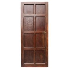 an old wooden door on a white background