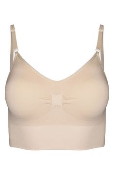 A super-low back makes this pullover bra perfect for open-back outfits, while a ribbed longline band offers comfortable wireless support. V-neck Adjustable straps Removable padding 78% cellulose, 17% polyamide, 5% elastane Hand wash, line dry Imported Open Back Outfit, Low Back Bra, Low Back, Long A Line, Bralette, Adjustable Straps, Hand Wash, Nordstrom, V Neck