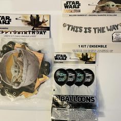 Star Wars party supplies decor plates birthday kit

This Star Wars party kit includes:
(2) 54x84 tablecloths
(2) sets of 8 paper dessert/appetizer plates
(8) Baby Yoda latex balloons
(1) “This is the way” balloon banner kit
(1) Happy Birthday banner

All new in package 

Fast shipping! Get it in time for your birthday party! 1 Happy Birthday, Balloon Banner, Star Wars Party, Appetizer Plates, Party Kit, Dessert Appetizers, Happy Birthday Banner, Happy Birthday Banners, Ensemble Stars