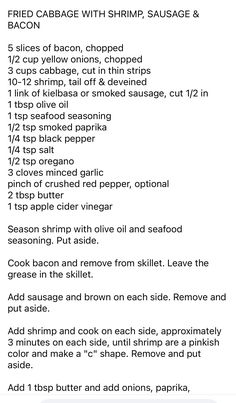 the instructions for how to make shrimp sauce