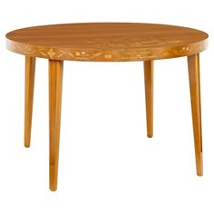 an oval wooden table with two legs and a flower design on the top, against a white background