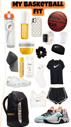 the back to school basketball kit is packed with shoes, items and other sports gear