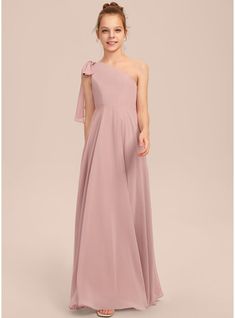 JJ's House Bow Chiffon One Shoulder Junior Bridesmaid Dresses Fall Spring Summer Winter A-line Back Zip Dusty Rose Floor-Length Pink Sleeveless Junior Bridesmaid Dress. #JJ's House #Bow #Chiffon #OneShoulder #JuniorBridesmaidDresses #Fall #Spring #Summer #Winter #Aline #BackZip #DustyRose #FloorLength #Pink #Sleeveless #JuniorBridesmaidDress Young Bridesmaid Dresses, Bridesmaid Dresses Fall, Kids Bridesmaid Dress, Dusty Pink Bridesmaid Dresses, Casual Bridesmaid Dresses, Trendy Bridesmaids, Burgundy And Blush Wedding, Dusty Pink Dresses, Girls Bridesmaid Dresses