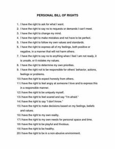 Personal Bill Of Rights Journal, Disposable Face Mask, Survival Quotes, Bill Of Rights, Self Love Affirmations, The Society, Love Affirmations, Narcissism