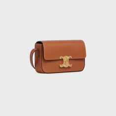 Triomphe Shoulder Bag in natural calfskin - Tan - 194143BFN.04LU | CELINE Triomphe Shoulder Bag, Triomphe Bag, Being Rich, Dream Bags, Fashion Me, Timeless Luxury, Celine Bag, Cambridge Satchel Company, John Galliano