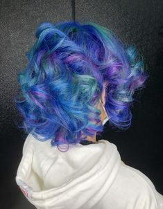 Blue Natural Hair, Hair Dye Videos, Hair Colour Design, Black Ponytail Hairstyles