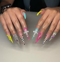 Long Almond French Tip Nails With Design, Exotic Stiletto Nails, Stiletto Cheetah Nails, African Tattoo, Tech Career, Punk Nails, Long Acrylic Nail Designs, Bad Bad