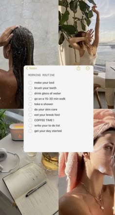 Collage Morning Routine, Morning Routine Wallpaper, Morning Routine Schedule, Morning Aesthetics, Girl Morning Routine, Morning Schedule, Perfect Morning Routine, Discipline Motivation, Routine Schedule