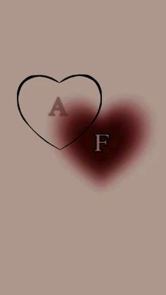 a heart with the letter f in it