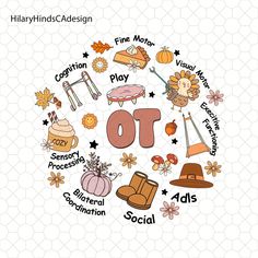 Occupational Therapy Design, Occupational Therapy Thanksgiving, What Is Occupational Therapy Poster, Occupational Therapy Svg, Occupational Therapy Decal Stickers, Therapy Design, Sensory Processing, Occupational Therapist, Fall Png