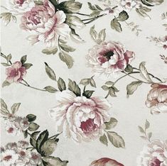 a floral wallpaper with pink and white flowers