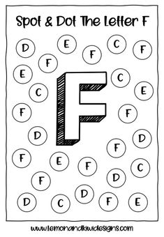 the letter f worksheet for kids to learn how to write and draw letters