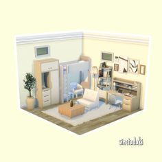 Sims 4 Challenges, Sims 4 Bedroom, Sims 4 House Building, Sims 4 House Design, Casas The Sims 4, Sims Building, Sims House Plans