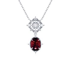 Step into an enchanted forest with the Eternal Orbit Mozambique Garnet Necklace. The pendant's delicate, orbit-like pattern, adorned with sparkling white topaz accents, blooms like a celestial flower, radiating light and wonder with every move. An oval Mozambique garnet gem hanging gracefully below embodies the magic of the cosmos in one breathtaking piece. This necklace is a timeless treasure for those who dream of far-off realms and wish to carry a piece of that magic wherever they go. Made in September Birthstone Jewelry, Garnet Gem, Gold Vermeil Jewelry, August Birthstone Jewelry, July Birthstone Jewelry, Garnet Necklace, Vermeil Jewelry, Jewelry Ring Box, Pearl Jewellery Earrings